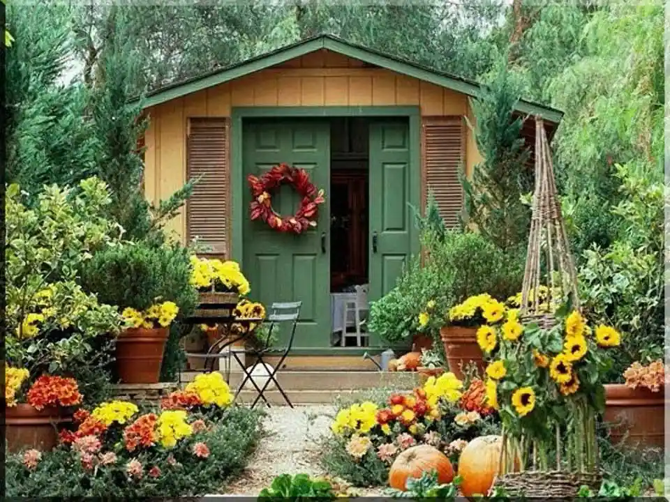 Nhà gỗ nhỏ sân vườn đẹp - mẫu 10
