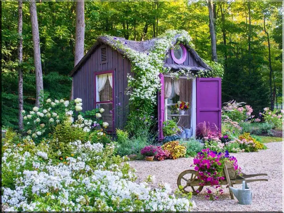 Nhà gỗ nhỏ sân vườn đẹp - mẫu 20