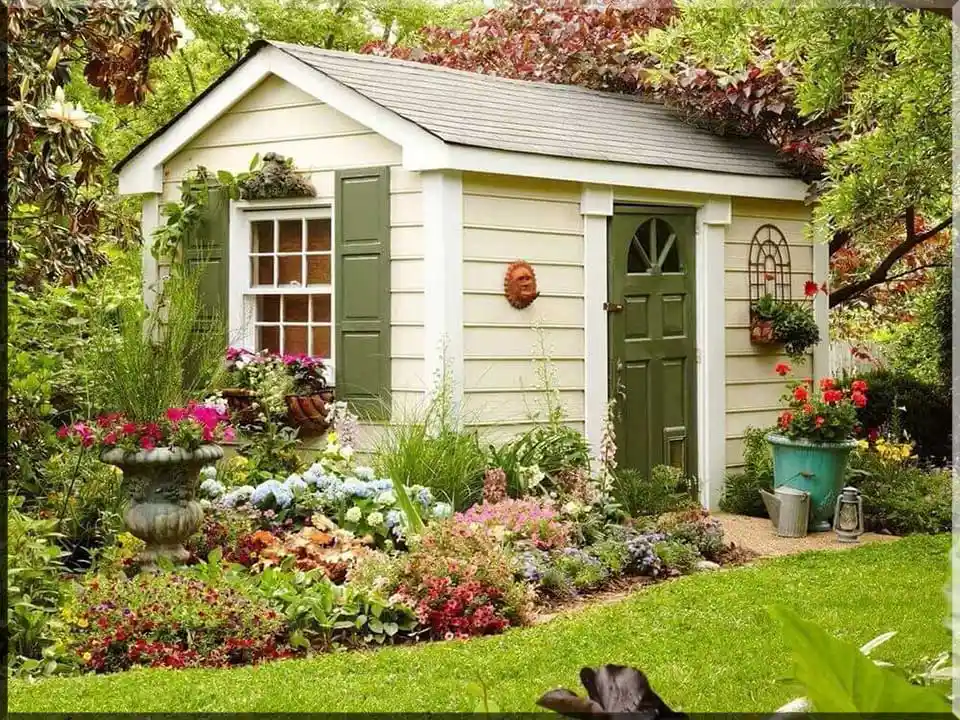 Nhà gỗ nhỏ sân vườn đẹp - mẫu 23