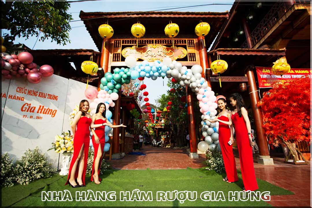 Thiết kế thi công nhà hàng hầm rượu Gia Hưng ở Bình Dương