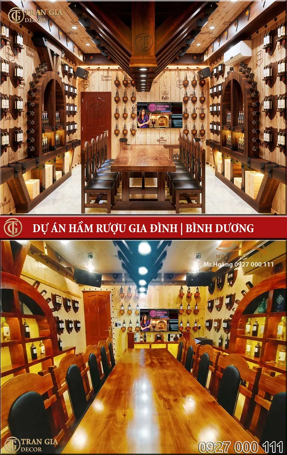 Thiết kế và thi công hầm rượu gia đình ở Bình Dương