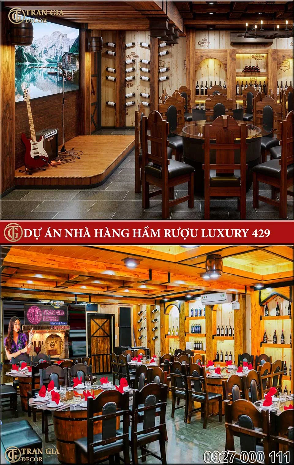 Thiết kế và thi công xây dựng hầm rượu nhà hàng Luxury 429 ở TpHCM