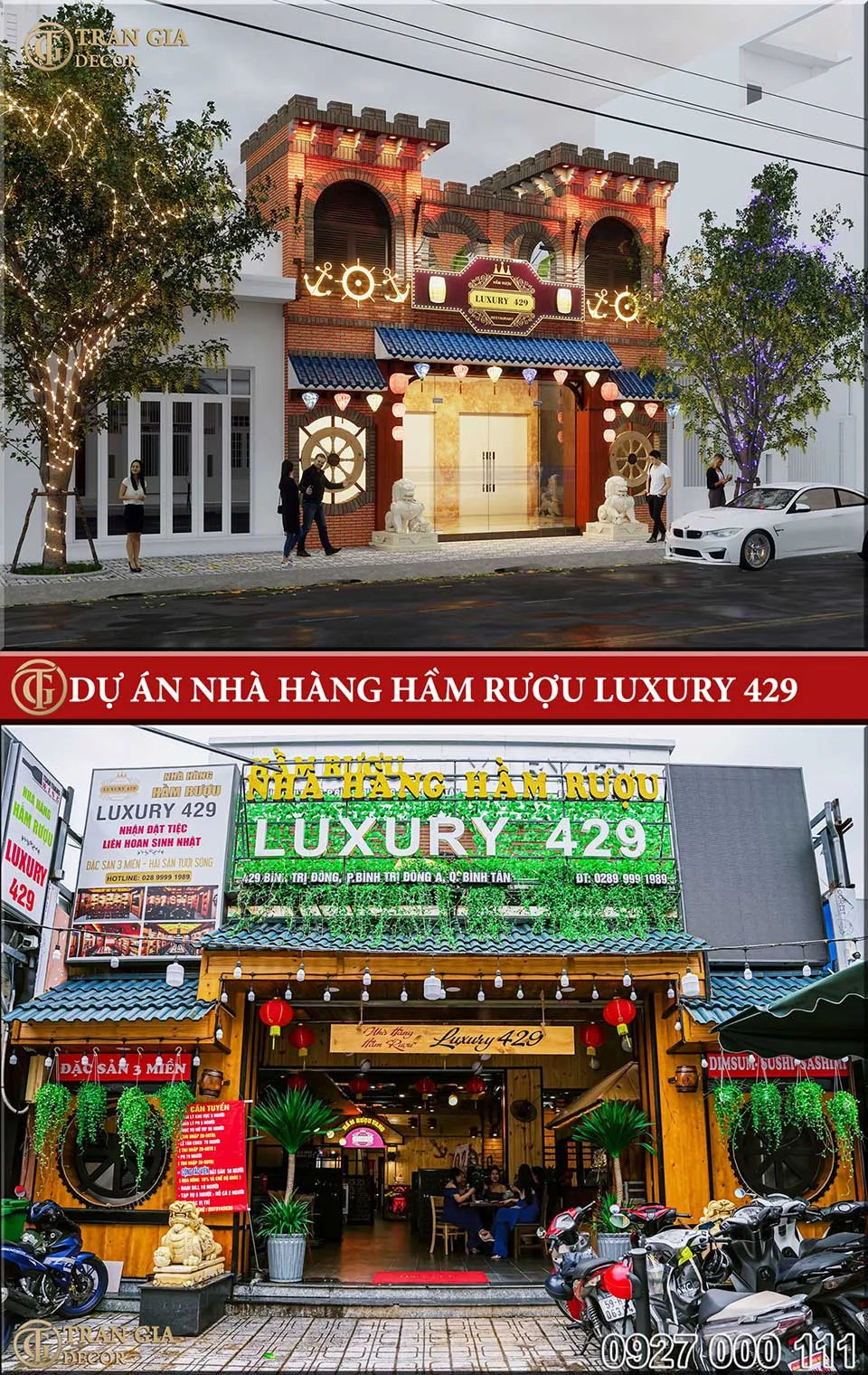 Thiết kế và thi công xây dựng hầm rượu nhà hàng Luxury 429 ở TpHCM