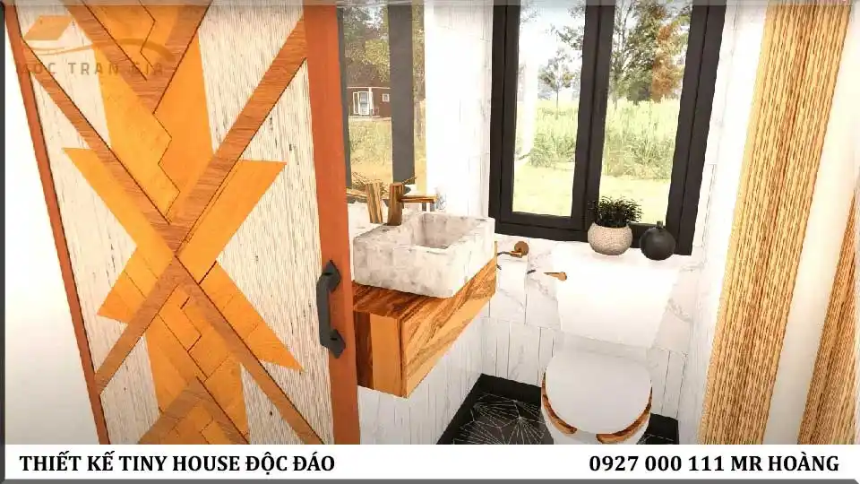 Thiết kế tiny house hiện đại 50m2 với nội thất trẻ trung