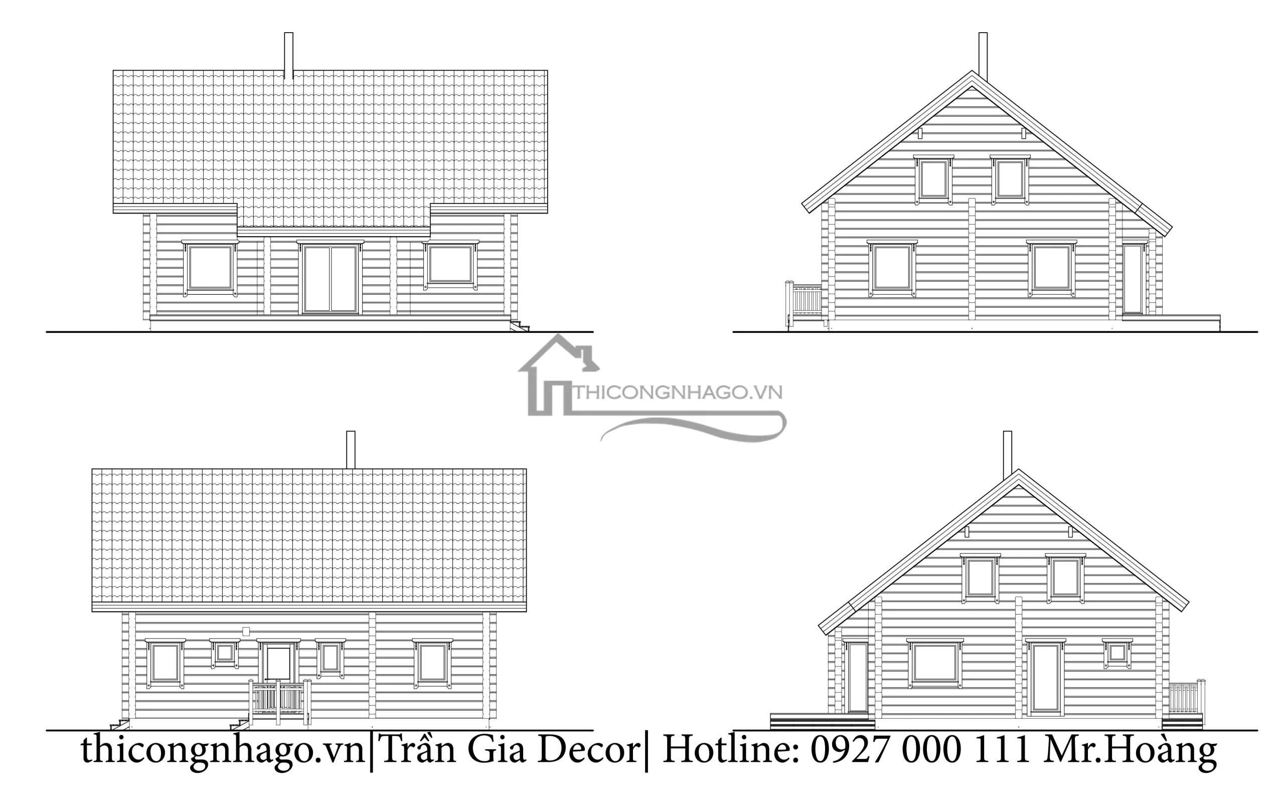 Nhà gỗ phong cách Scandinavian 